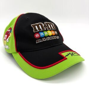 M&M’s Racing Kyle Busch #18 NASCAR Hat Chase Authentics Neon Green Black Cap